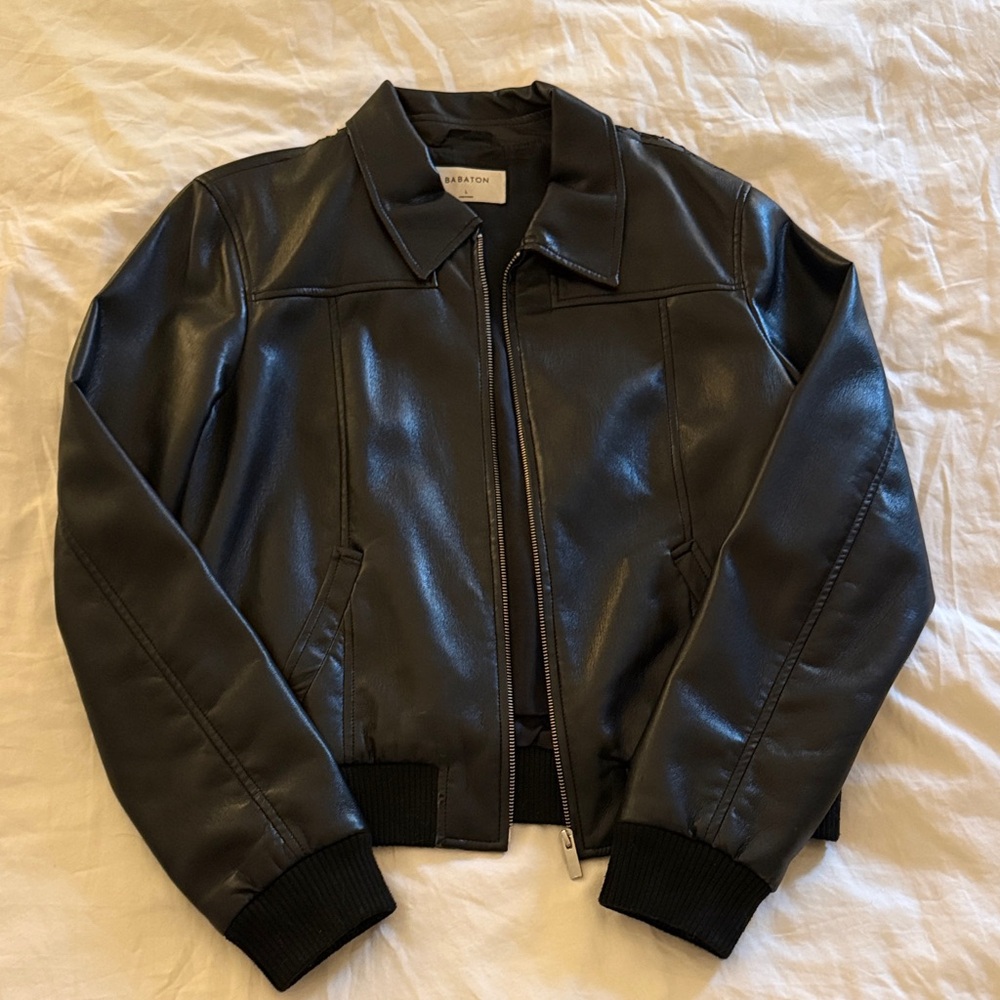 Aritzia Babaton Leather Bomber